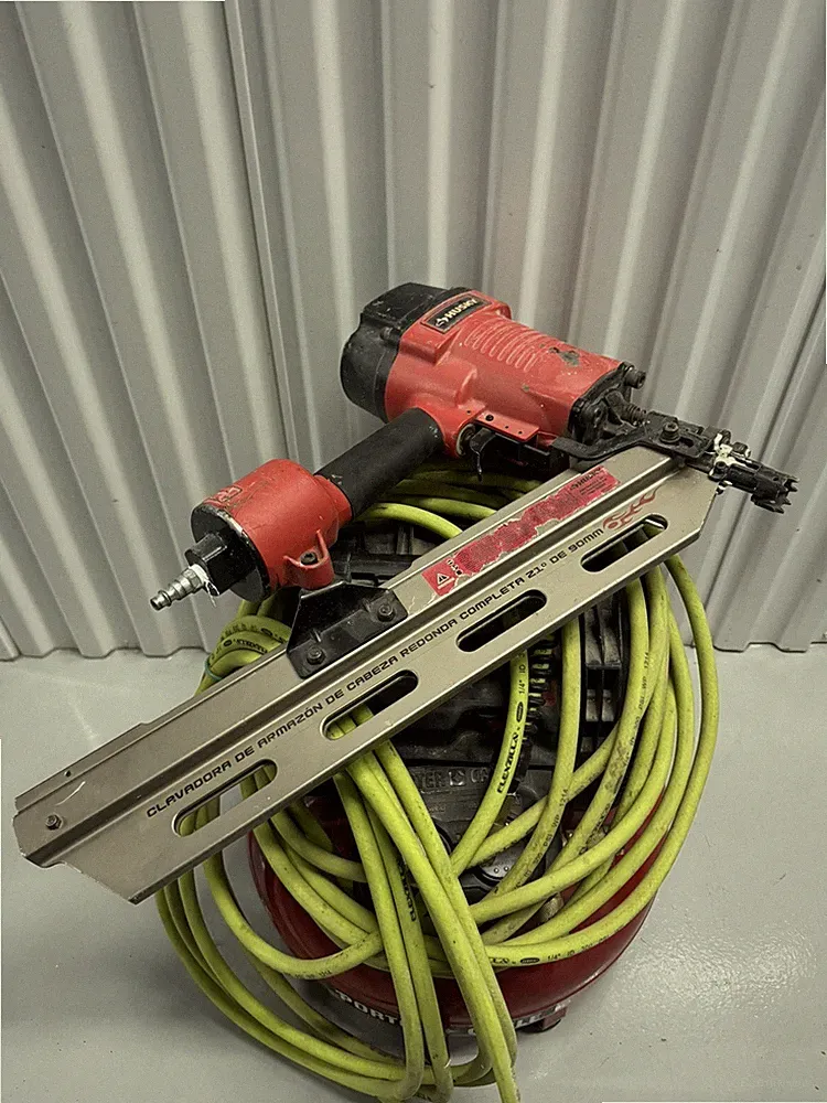 air compressor + nail gun