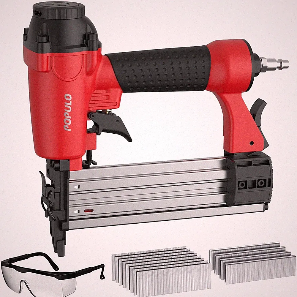 Air Nail Gun Staple 18 Gauge Brad Stapler Nailer (Air Compressor Not Included)