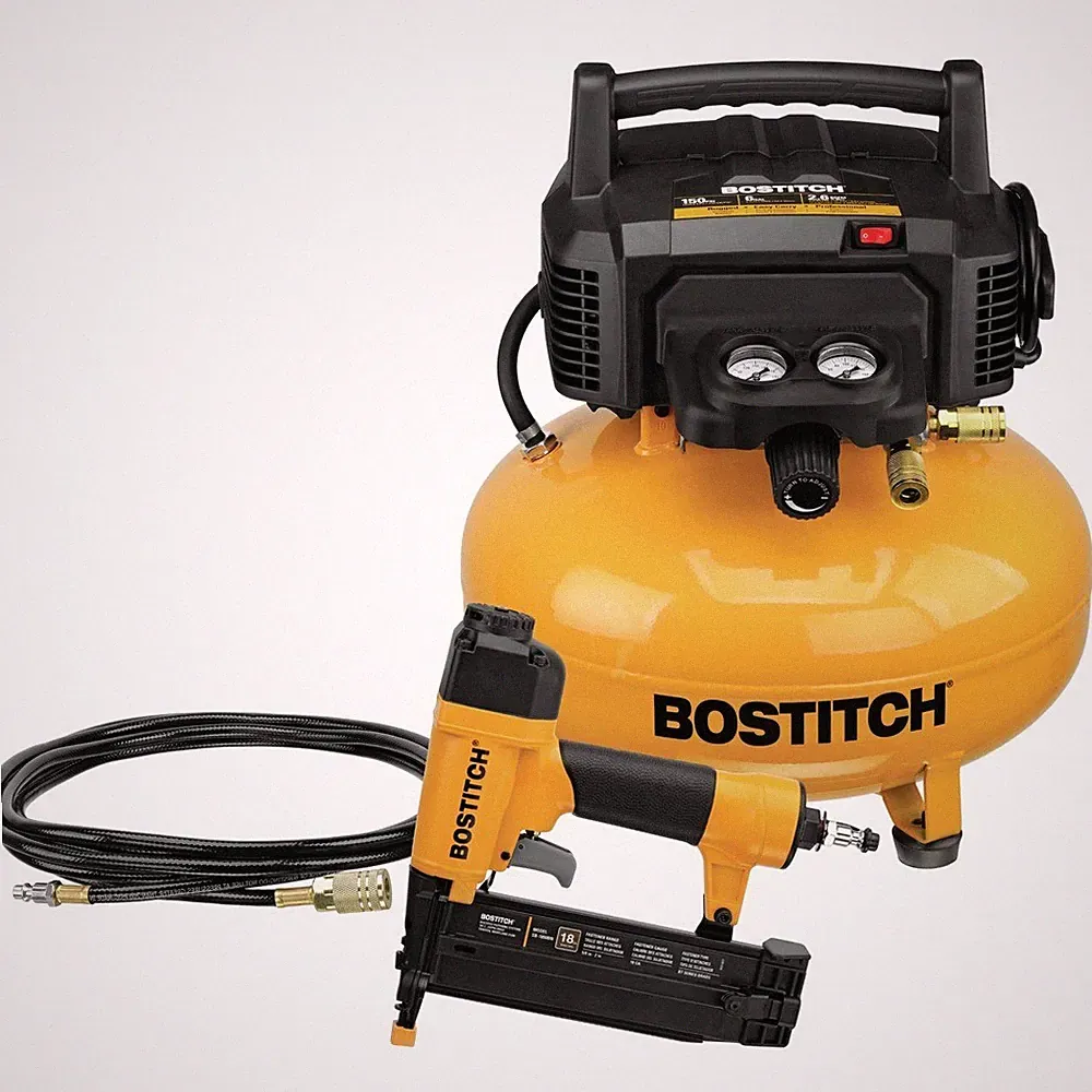 Bostitch BXCM1KIT 6 gal 150 PSI Pancake Air Compressor w/ Brad Nailer Kit New