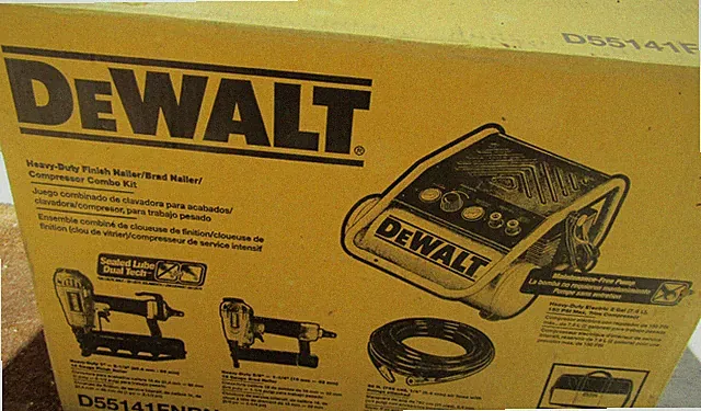 DeWALT D55141FNB 150 PSI 16G Finish & 18Brad Nailer w/2-Gal Compressor Combo Kit