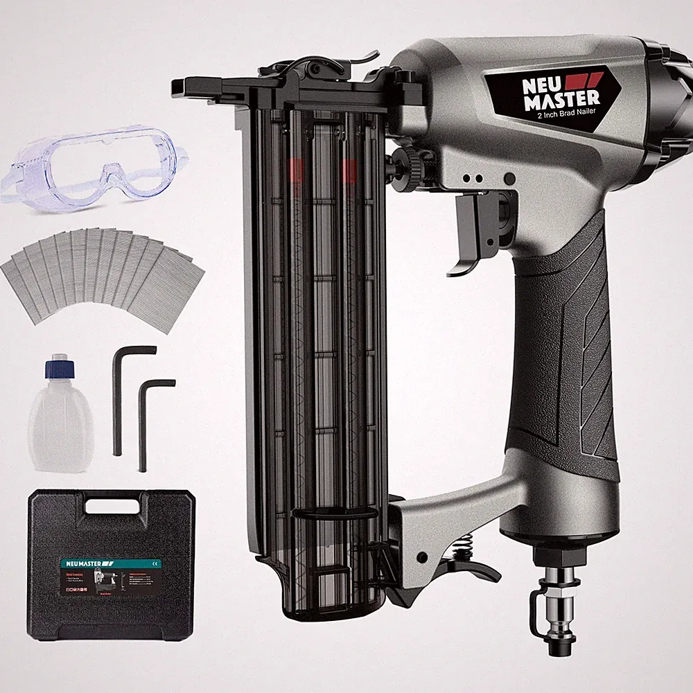 Pneumatic Brad Nailer,18 Gauge Nail Gun Fires 5/8-Inch (Used with Air Compressor