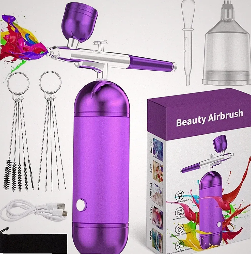 Portable Air Compressor Airbrush Paint Spray Gun Nail Art Tattoo Airbrush Kit