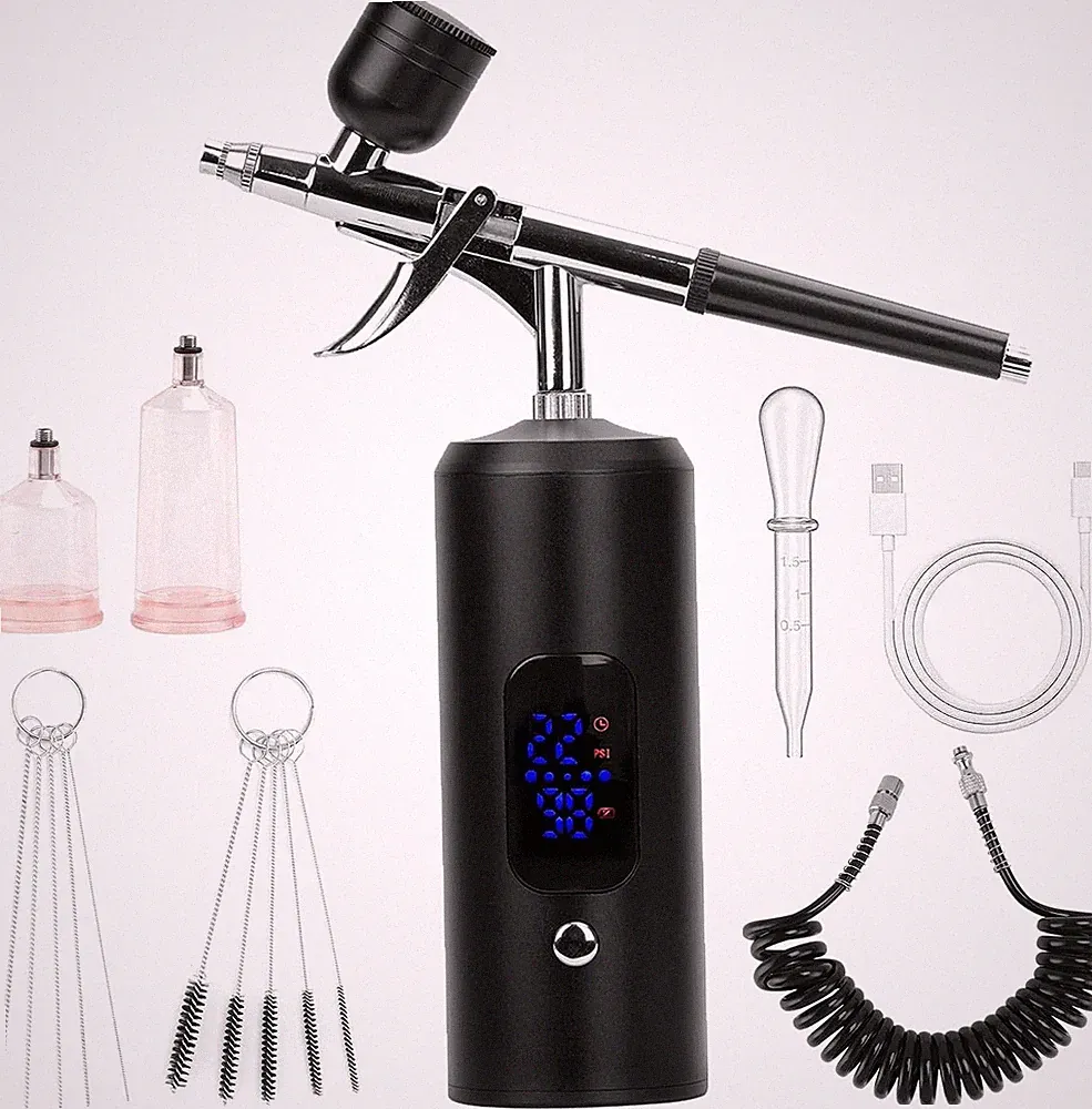Portable Compressor Air Compressor Kit Cordless Paint Spray Gun Nail Art Tattoo